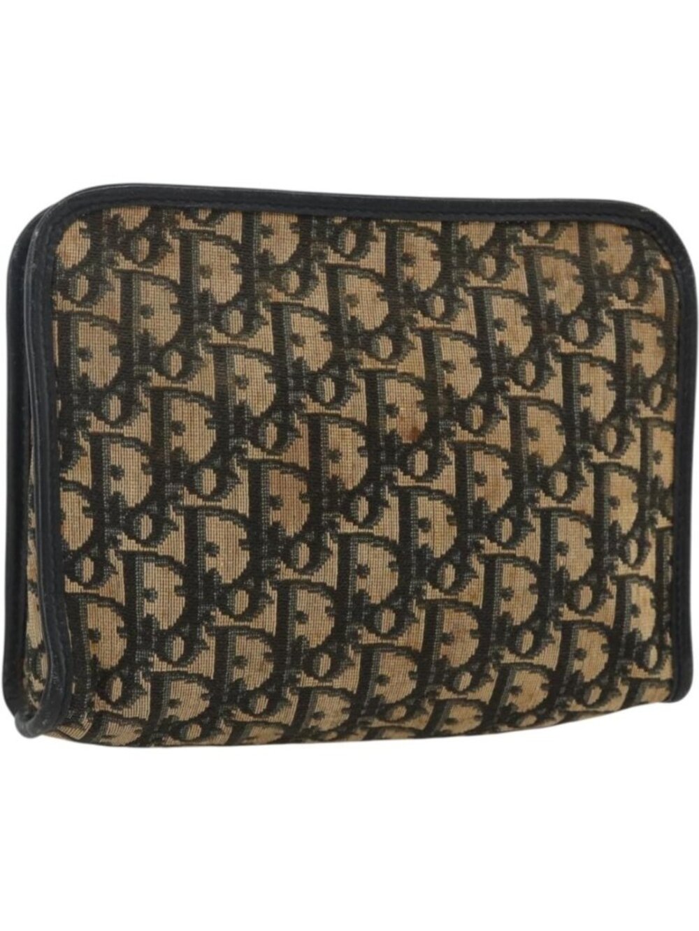 Christian Dior Trotter Canvas Pouch Navy Silver